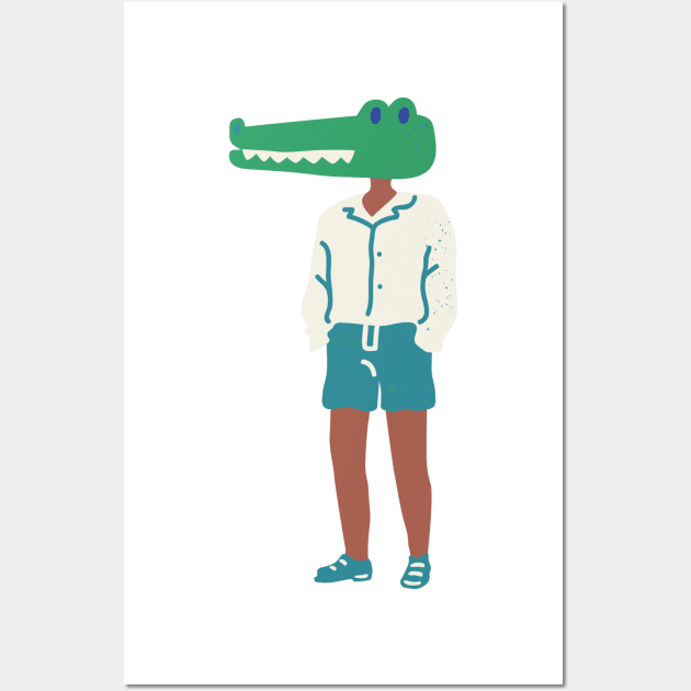 Crocodile human Wall Art by JstCyber